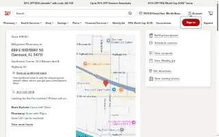Walgreens Pharmacy of Clermont website
