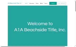 A1A Beachside Title, Inc. of Cocoa Beach website