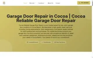 Cocoa Reliable Garage Door Repair of Cocoa Beach website