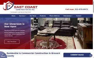 East Coast Construction SD website