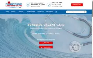 Surfside Urgent Care of Cocoa Beach website