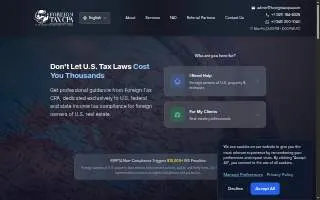 Foreign Tax CPA LLC of Cocoa website