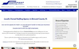 Southeast Staffing of Cocoa website
