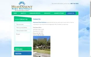 Heavensent Home Healthcare website