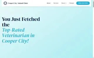 Cooper City Animal Clinic website