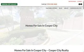 Cooper City Realty website