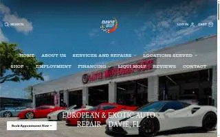 Davie Motorsport European Auto Repair Specialist website