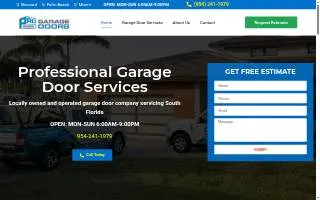 Pro Garage Doors of Cooper City website