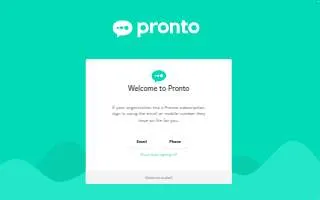 Pronto Express Services website
