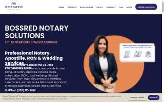 Bossred Notary Solutions website