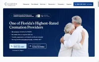 Clearview Cremation website