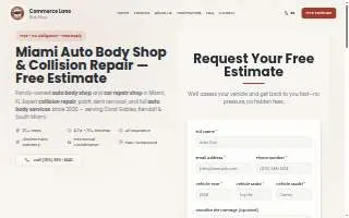 Commerce Lane Body Shop Inc website