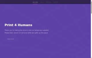 Print 4 Humans website