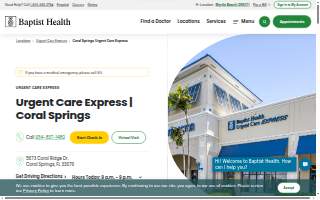 Baptist Health Urgent Care Express | Coral Springs