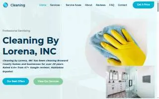 Cleaning by Lorena, INC website