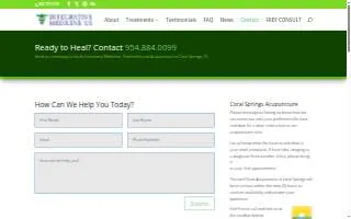 Coral Springs Acupuncture Clinic website