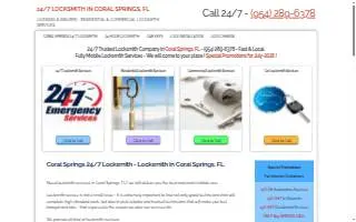 Coral Springs Mobile Locksmith website