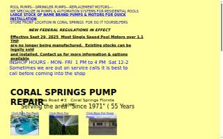 Coral Springs Pump Repair & Pool Equipment