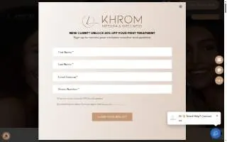 Khrom MedSpa and Weight Loss website