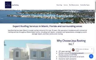 Joya Roofing Inc. website
