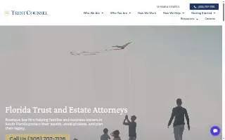 Trust Counsel, P.L. of Coral Terrace website