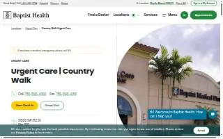 Baptist Health Urgent Care | Country Walk of Country Club website