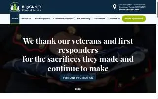 Brackney Funeral Service website