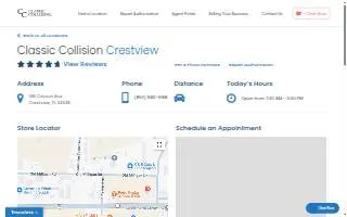 Classic Collision of Crestview website