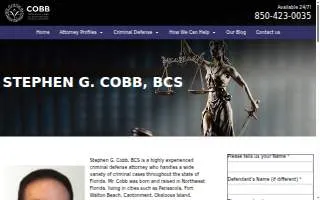 Cobb Criminal Defense Law Firm of Crestview website
