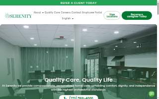 Serenity Homecare Services of NWF website