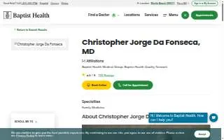 Christopher Jorge Da Fonseca, MD website