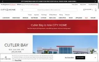 CITY Furniture of Cutler Bay website
