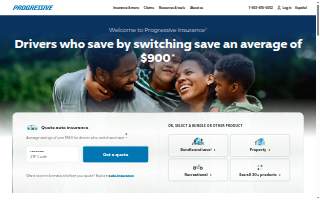Progressive Insurance - Claims Office website