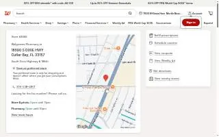 Walgreens Pharmacy of Cutler Bay website
