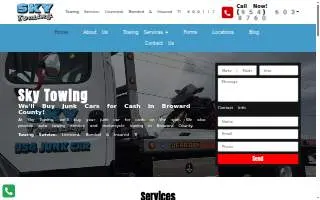 Sky Towing of Dania Beach website