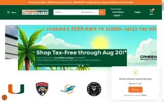 CanesWear at Miami FanWear website