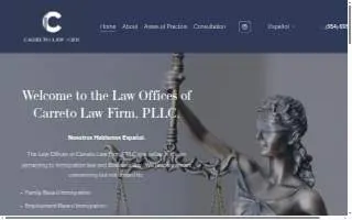 Carreto Law Firm, PLLC website