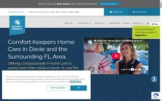 Comfort Keepers of Davie website