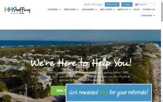 HH Staffing Services of Davie website