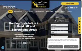KMR Roofing website