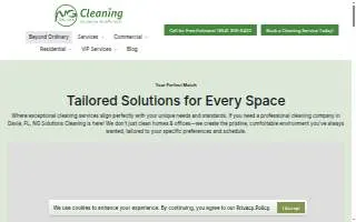 NG Solutions Cleaning website