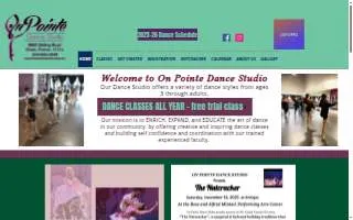 On Pointe Dance Studio Broward website
