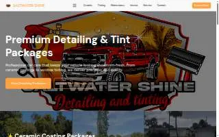 Saltwater Shine Auto Detailing & Tinting of Daytona Beach website