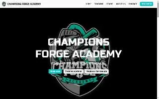 Champions Forge Academy website