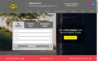 Gus Tire Services website