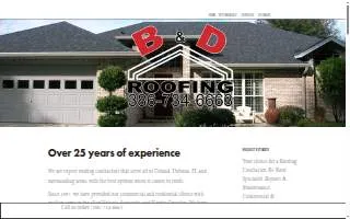 B & D Roofing website