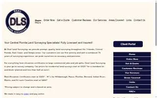 Deal Land Surveying of DeLand website