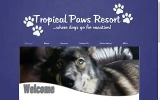 Tropical Paws Resort website