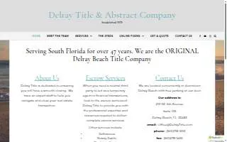 Delray Title & Abstract Co. website