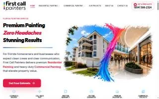 First Call Painters website